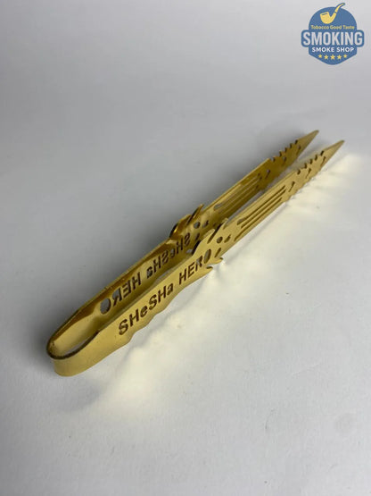 Shisha Charcoal Tong – ملقط فحم شيشة معدني ذهبي فاخر ✨