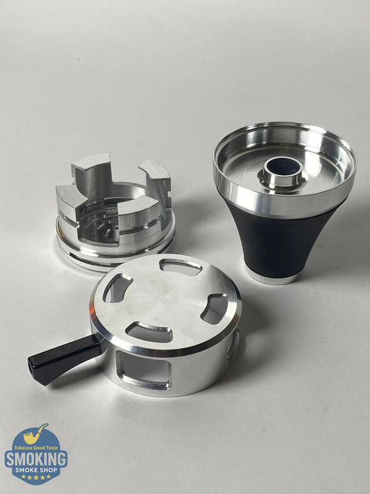 Stainless Steel Shisha Head With silicon base - رأس (حجر) شيشة ستانلس بقاعدة سيليكون