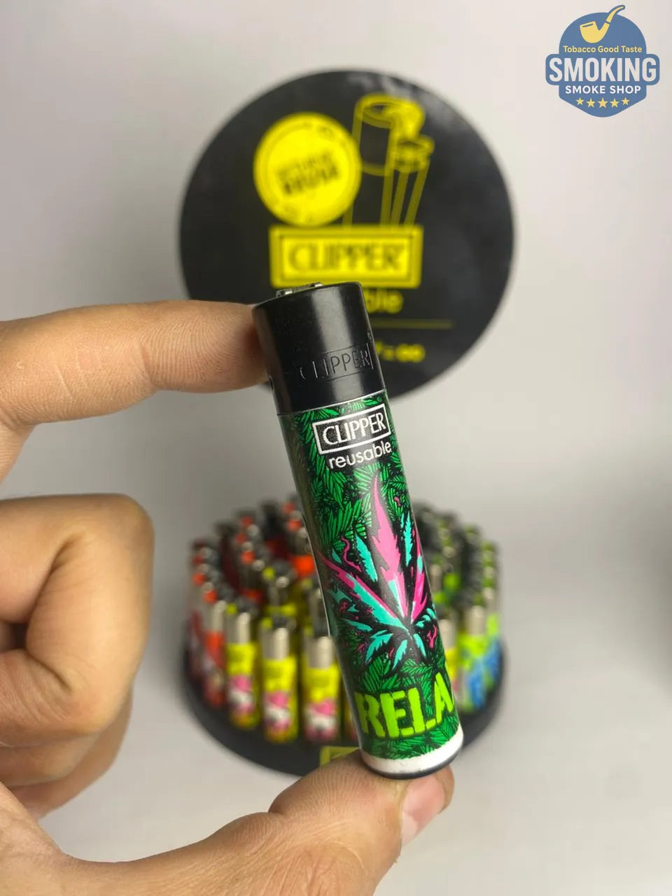 🌿 Clipper Leaf Edition — ولاعة كليبر كبيرة بتصميم أوراق التبغ 