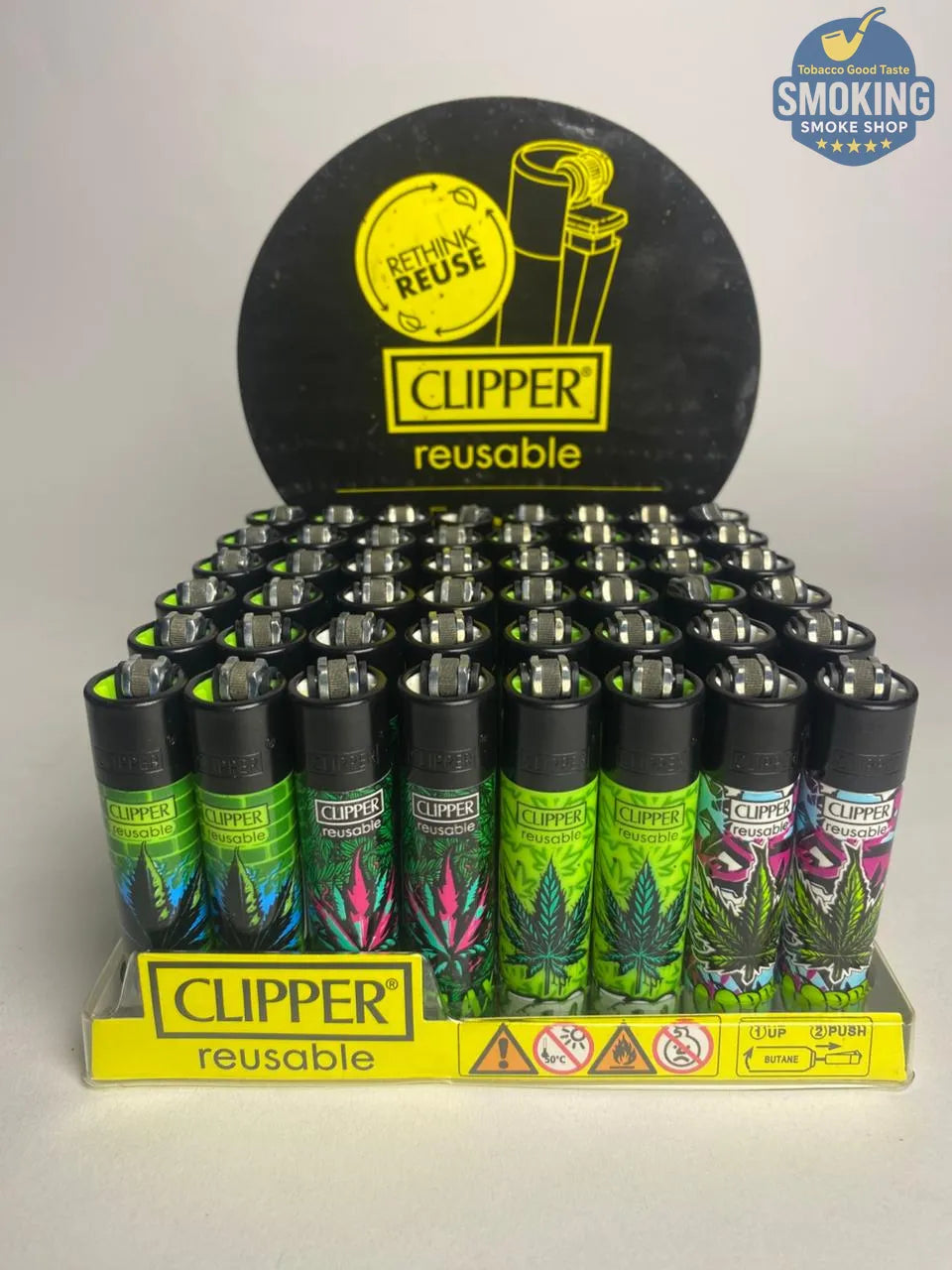 🌿 Clipper Leaf Edition — ولاعة كليبر كبيرة بتصميم أوراق التبغ 