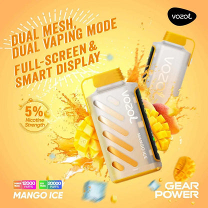 VOZOL GEAR 20K Disposable Puffs بود فوزول جير 20 الف سحبة 