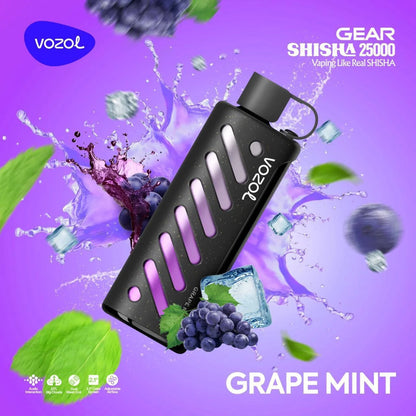 VOZOL GEAR SHISHA 25K Disposable Pufss بود فوزول جير شيشة 25 الف سحبة