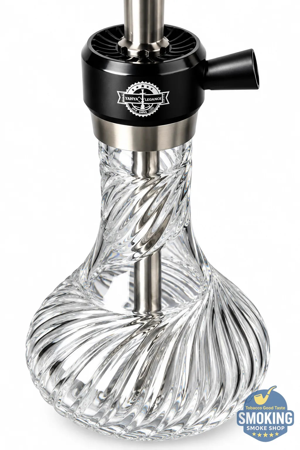 شيشة يحيي اليجانس فارغة ياقوت ابيض – طقم كامل بشنطة Yehia elegance Hookah Set – Travel Case Edition