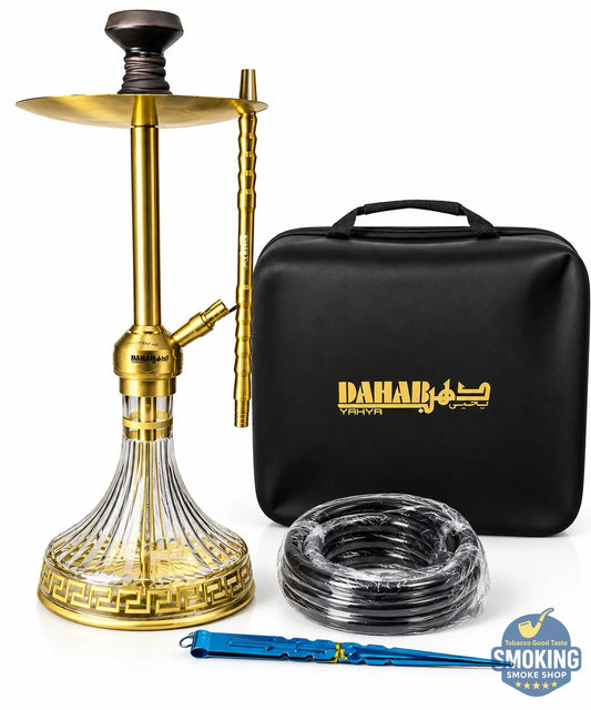 Dahab Yahya Hookah – شيشة دهب يحيى الفاخرة بتصميم خلايا واشكال هندسية 65 سم 