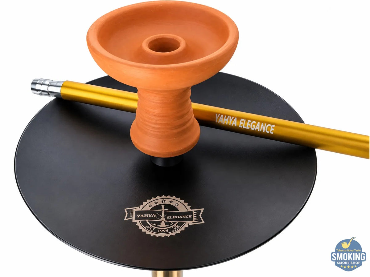 Yahya Elegance Hookah — شيشة يحيى اليجانس70  سم الجديدة 💨🔥 اسود وذهبي 