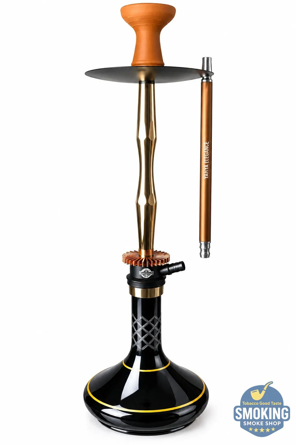 Yahya Elegance Hookah —  شيشة يحيى اليجانس الفاخرة 💨✨ 75 سم تصميم برونزي