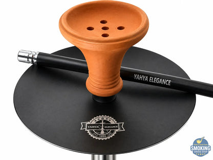 شيشة يحيي اليجانس فارغة ياقوت ابيض – طقم كامل بشنطة Yehia elegance Hookah Set – Travel Case Edition