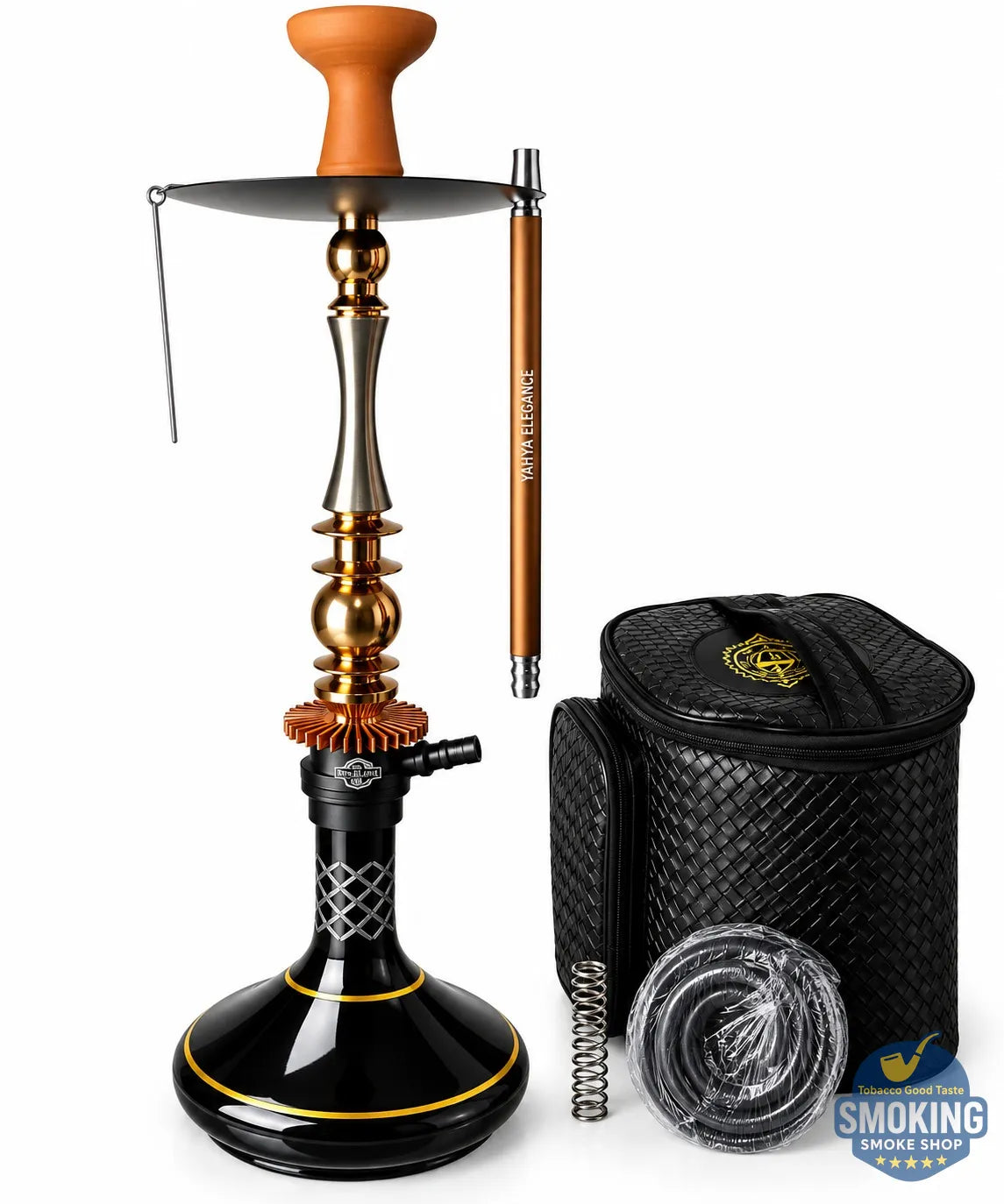 Yahya Elegance Hookah —  شيشة يحيى اليجانس الفاخرة 💨✨ 75 سم تصميم برونزي
