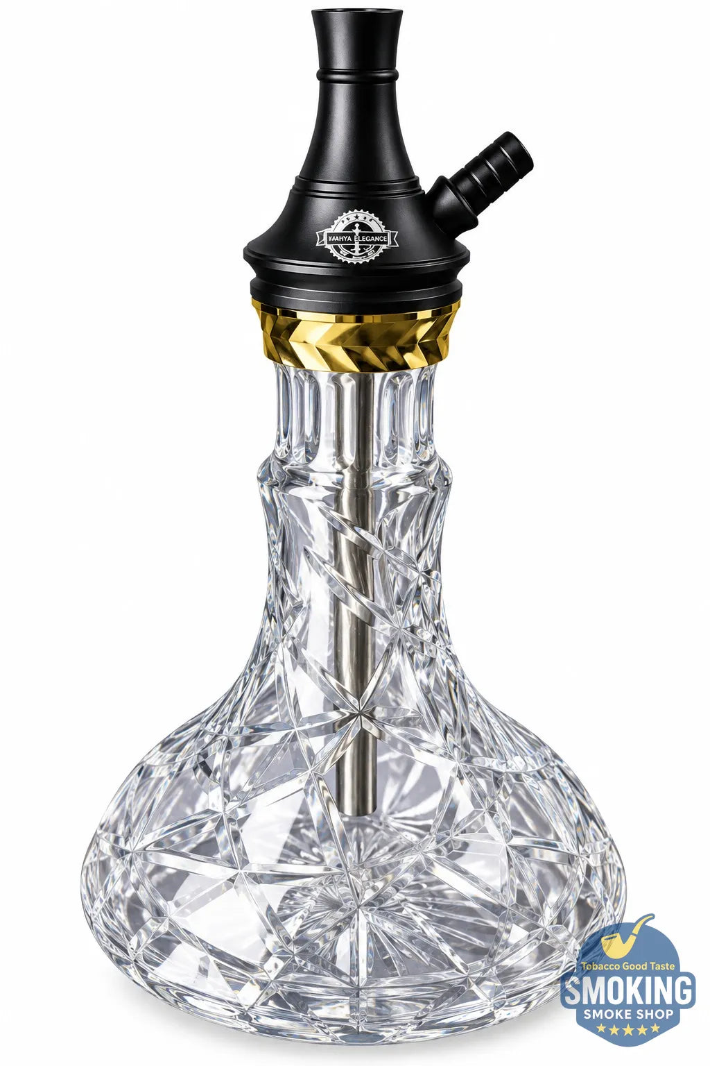 Yahya Elegance Hookah — شيشة يحيى اليجانس70  سم الجديدة 💨🔥 اسود وذهبي 