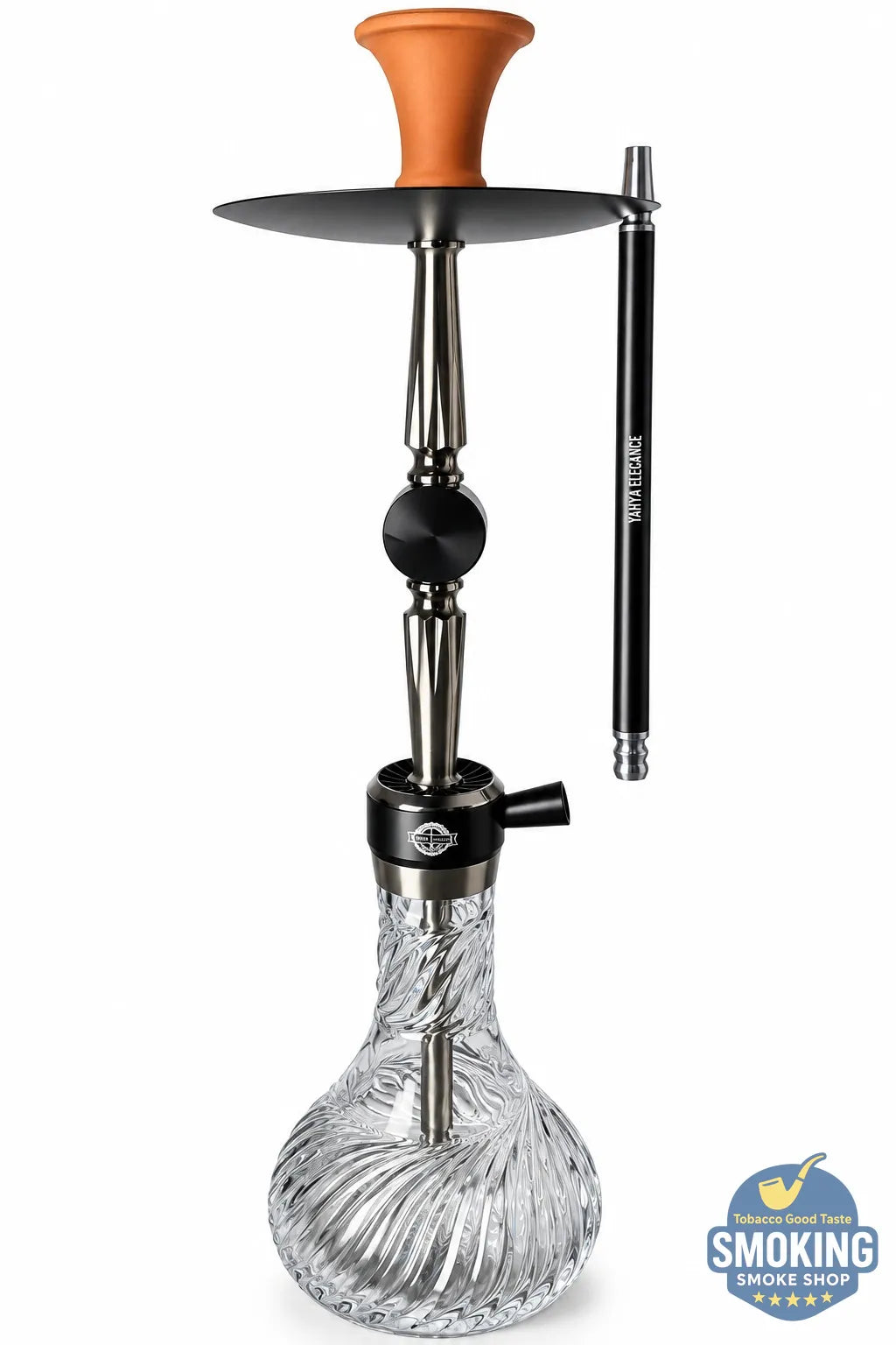 شيشة يحيي اليجانس فارغة ياقوت ابيض – طقم كامل بشنطة Yehia elegance Hookah Set – Travel Case Edition