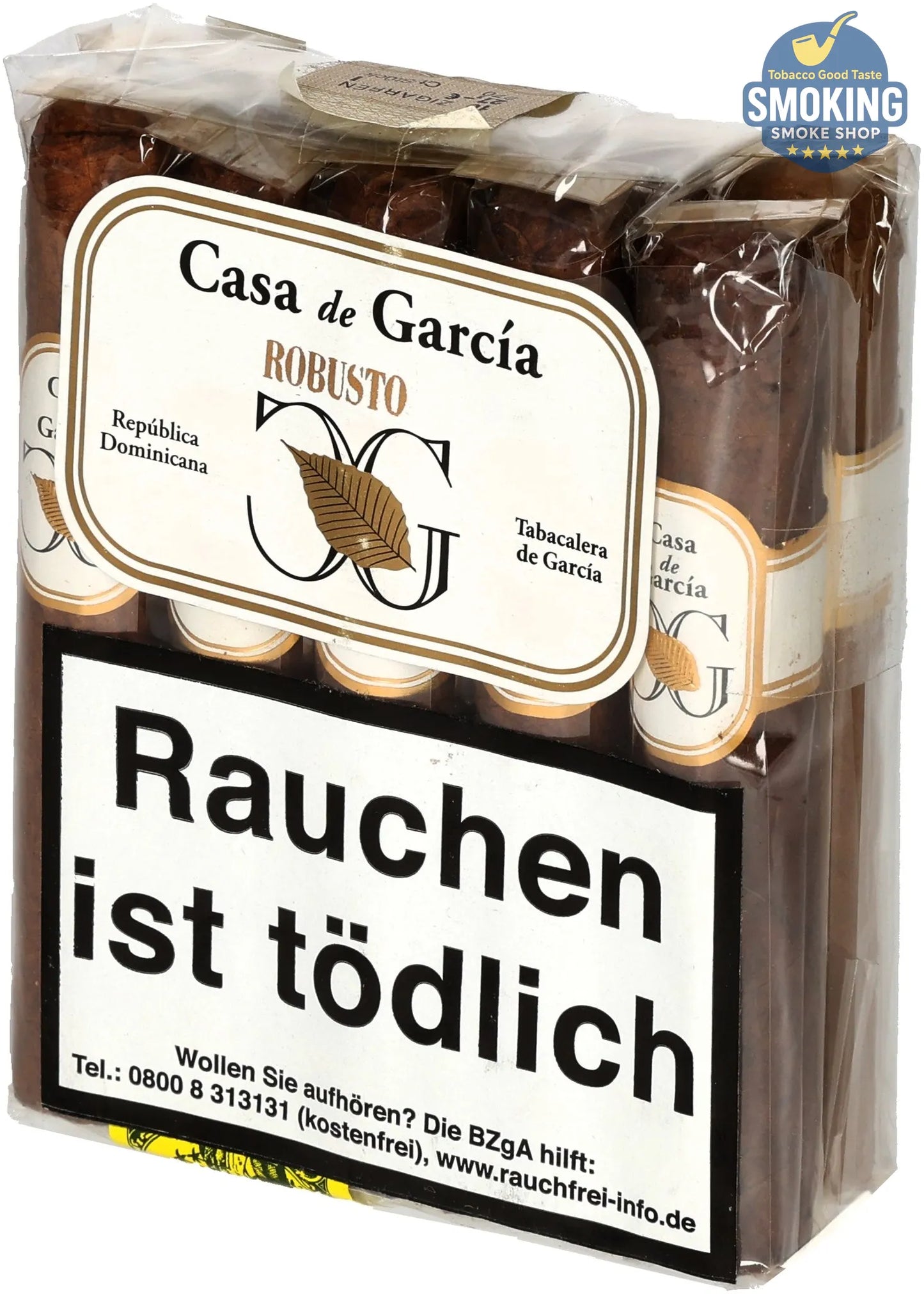 Casa de García Robusto Conn 10 — سيجار كاسا دي جارسيا روبوستو (عبوة 10 سيجار)