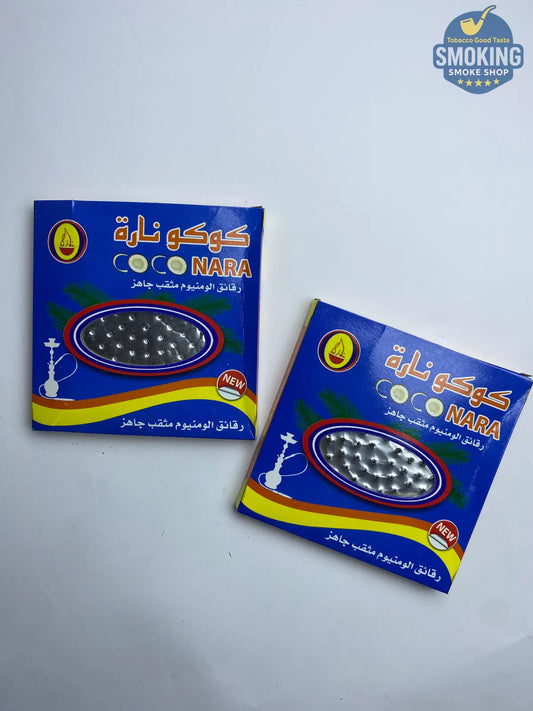 🌀  كوكو نارة سلوفان الشيشة مثقوب جاهز - رول كامل — Coco Nara & Roll Foil 