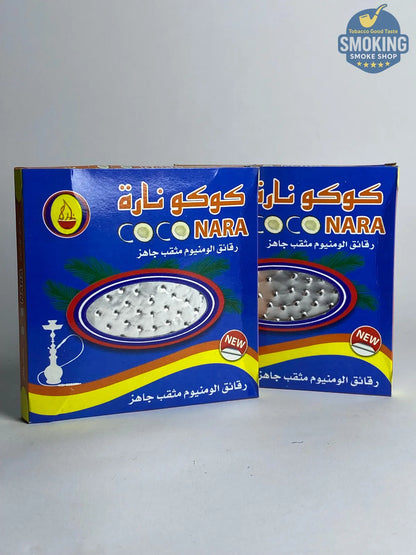 🌀  كوكو نارة سلوفان الشيشة مثقوب جاهز - رول كامل — Coco Nara & Roll Foil 