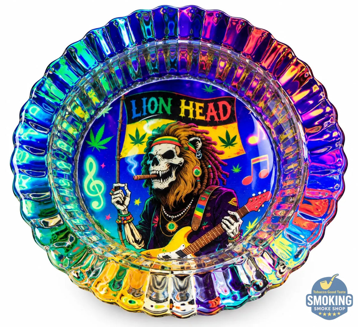 HoneyPuff Glass Ashtray — طفاية سجاير زجاجية صغيرة من هوني بَفّ 🌀🔥