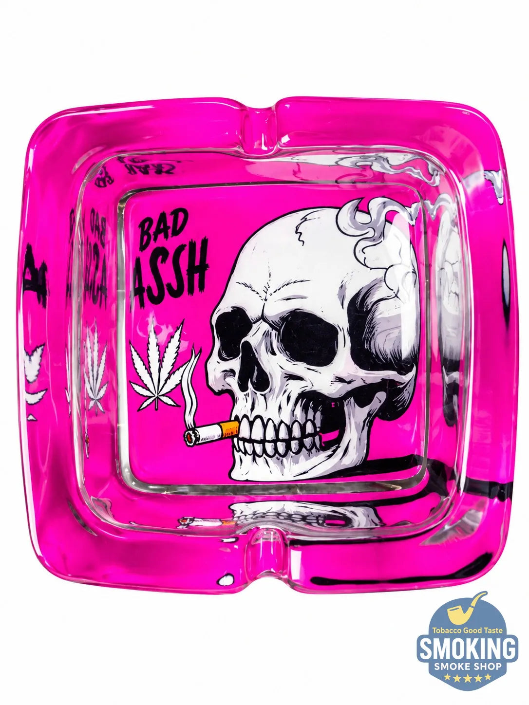 Honey Puff Glass Ashtray — طفاية سجائر هاني باف زجاجية مربعة بطبعات متنوعة🌀🔥
