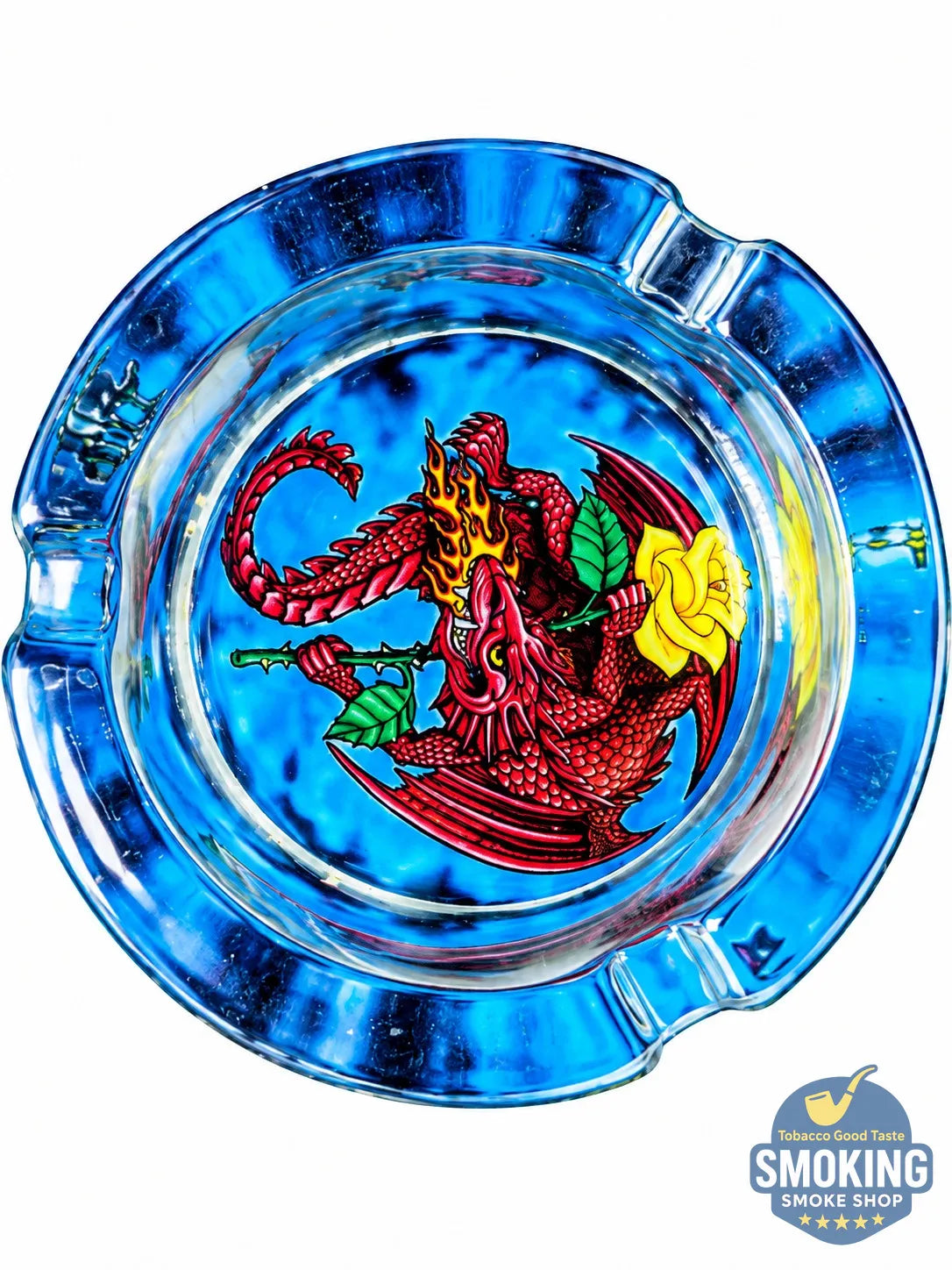 HoneyPuff Glass Ashtray — طفاية سجاير زجاجية صغيرة من هوني بَفّ 🌀🔥