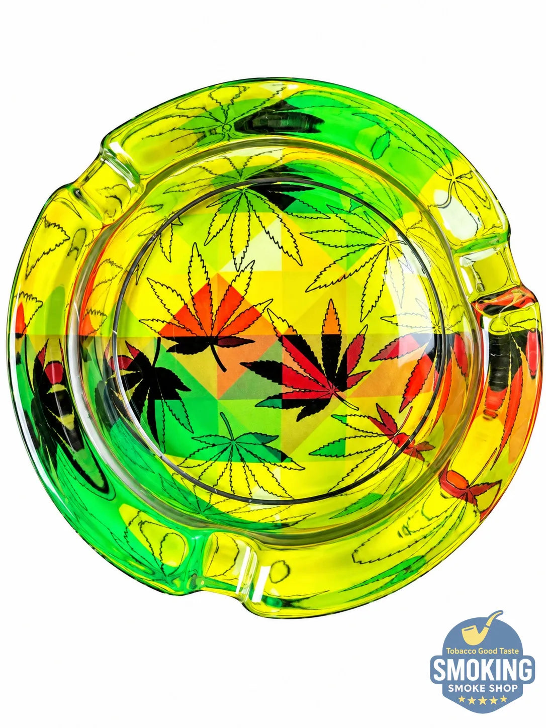 HoneyPuff Glass Ashtray — طفاية سجاير زجاجية صغيرة من هوني بَفّ 🌀🔥