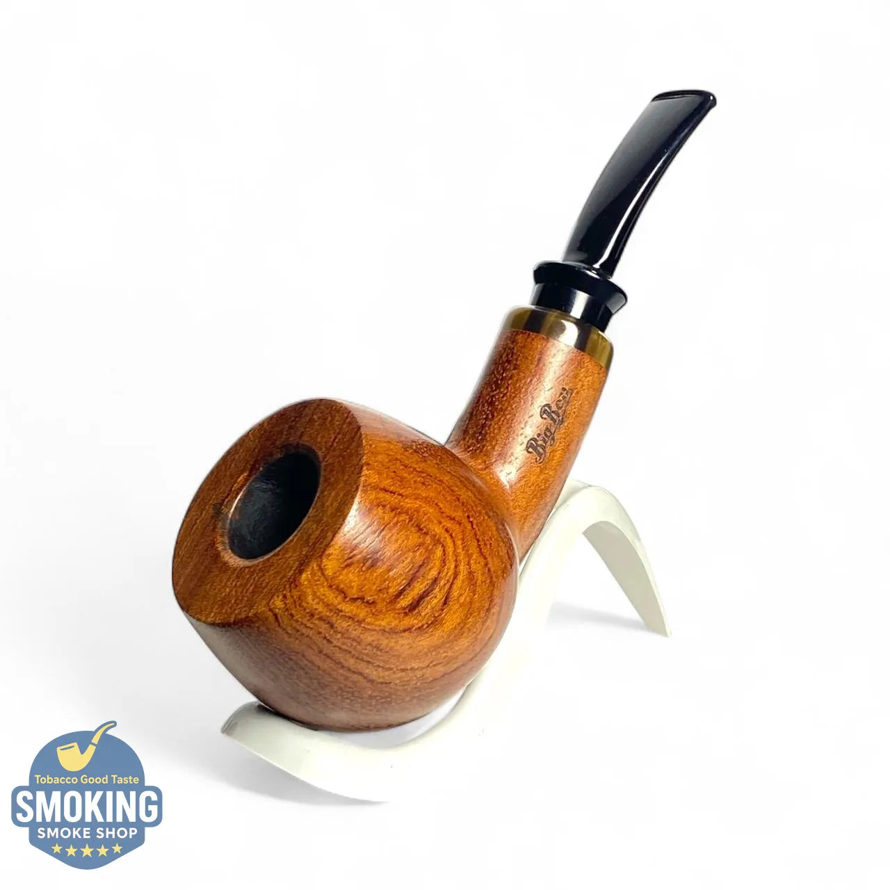 Big Ben Bent Apple Smooth Briar Pipe (9mm) — بايب بيج بِن شكل التفاحة المنحني بريار تشطيب ناعم (فلتر 9 مم)