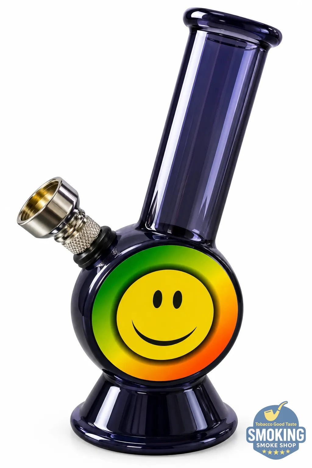 بايب مياه أكريليك صغير 12.5 سم – تصميم ريجاي/بيس | Mini Acrylic Water Pipe (Rasta/Peace)