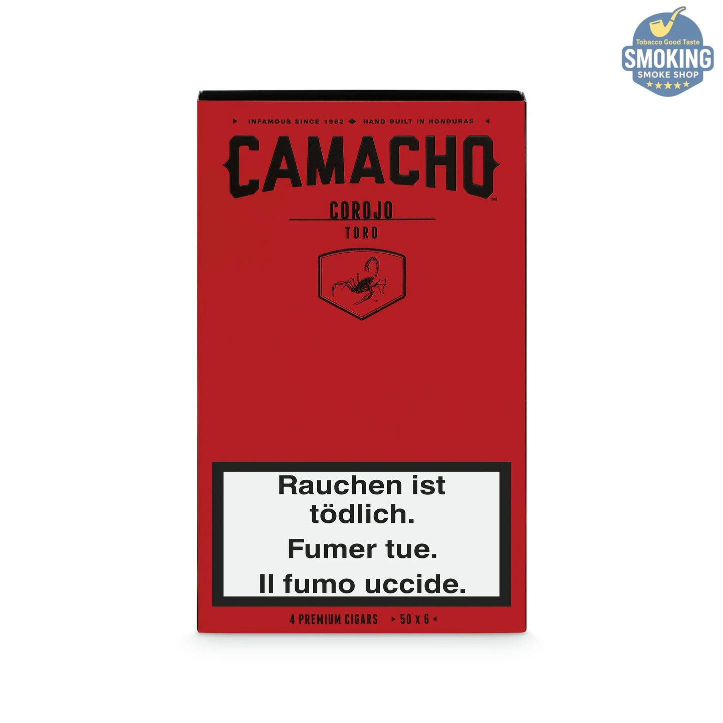 Camacho Toro (Corojo ) — كاماتشو تورو (كوروخو ) سيجار فاخر عبوة 4 قطع 