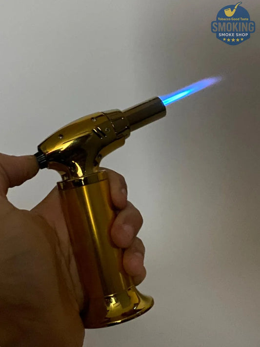 Torch Lighter – ولاعة تورش ذهبية فاخرة لإشعال الفحم – ولاعة شغالة بقوة