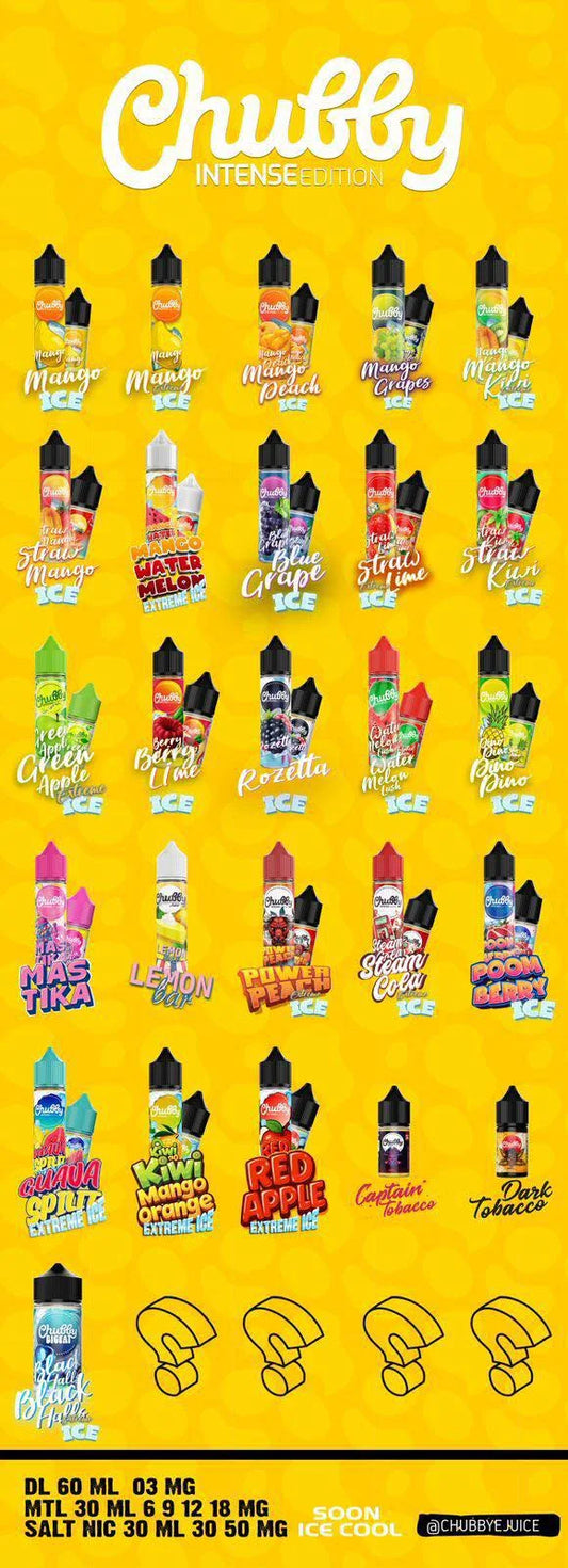 Chubby Liquid 60 ML DL تشابي ليكويد شيشة 60 ملي 