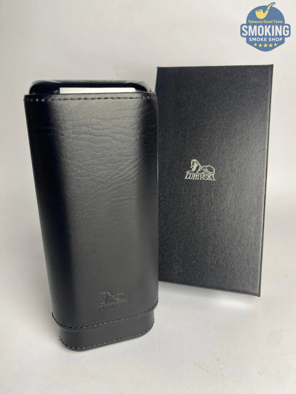 حافظة سيجار لوبينسكي مبطّنة بالخشب مع قاطع | LUBINSKI Cedar-Lined Cigar Case with Cutter