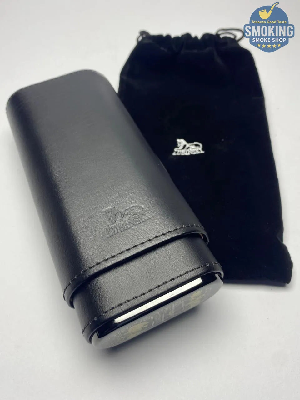 حافظة سيجار لوبينسكي مبطّنة بالخشب مع قاطع | LUBINSKI Cedar-Lined Cigar Case with Cutter