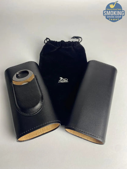 حافظة سيجار لوبينسكي مبطّنة بالخشب مع قاطع | LUBINSKI Cedar-Lined Cigar Case with Cutter
