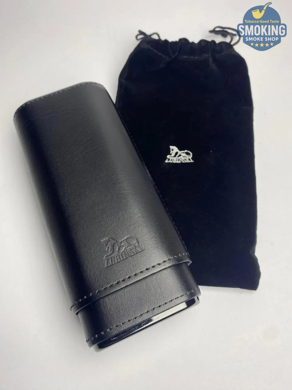 حافظة سيجار لوبينسكي مبطّنة بالخشب مع قاطع | LUBINSKI Cedar-Lined Cigar Case with Cutter