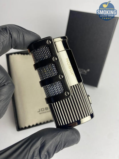Jobon Armored Triple-Jet Torch Lighter with Built-In Cigar Punch — ولاعة جوبون تربل تورش ببانش سيجار مدمج