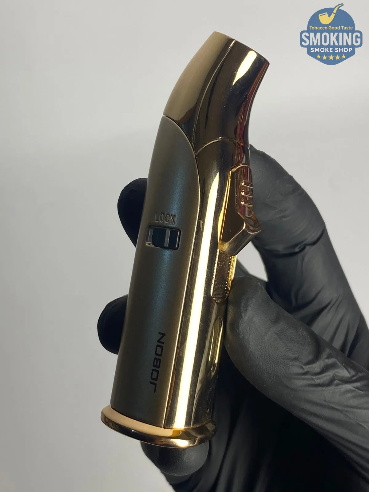 JOBON Pipe Torch Lighter w/ Built-in Cigar Punch — ولاعة بايب تورش من جوبون مع قطّاعة سيجار بنش مدمجة