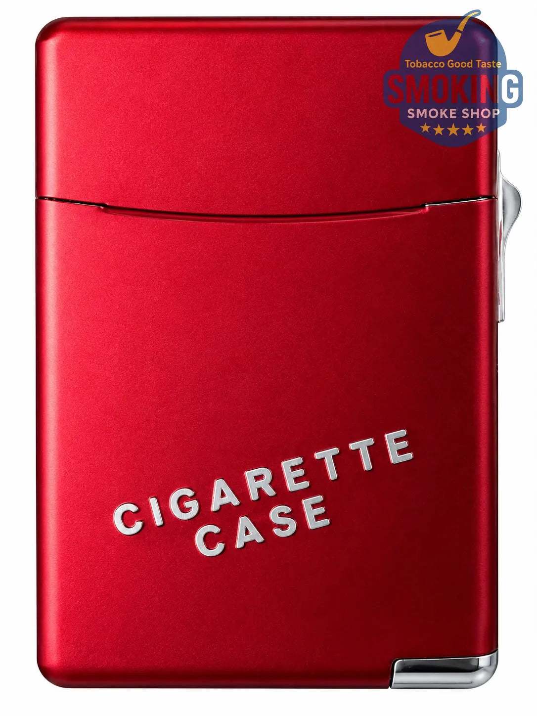 علبة سجائر معدنية مع ولاعة مدمجة — Cigarette Case with Built-in Lighter