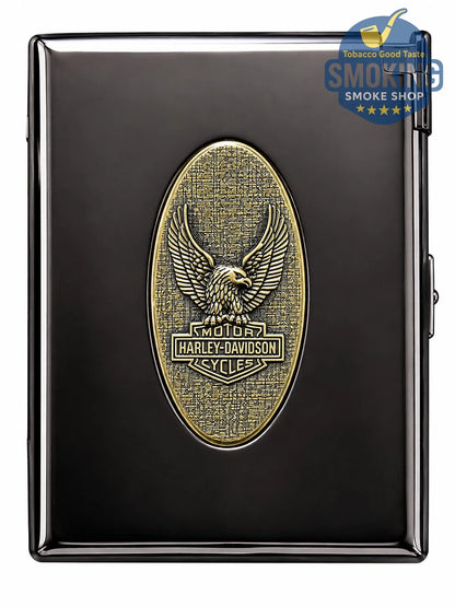 علبة سجائر معدنية مع ولاعة مدمجة — Cigarette Case with Built-in Lighter