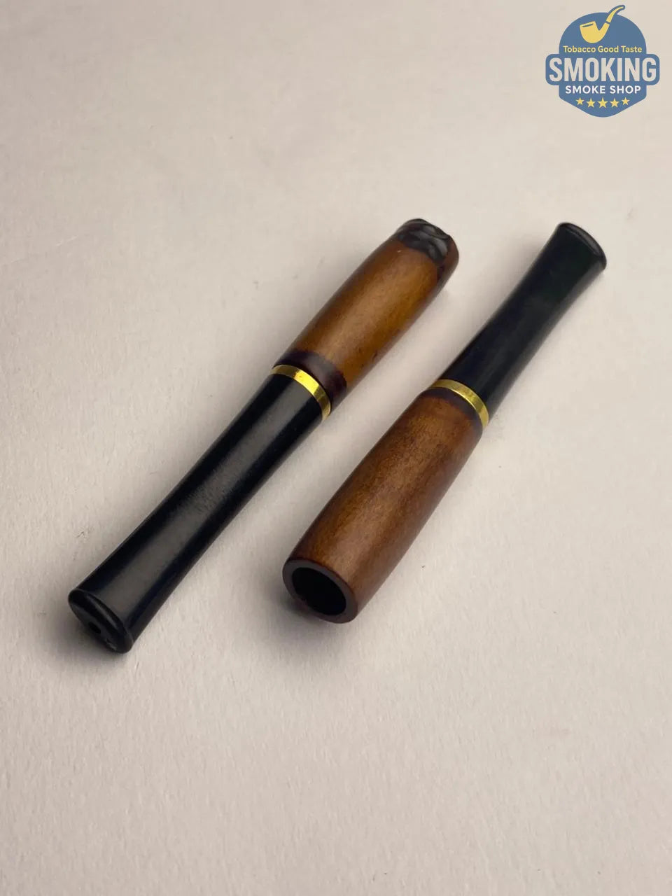 wooden Cigarette Holder مبسم سجاير برأس خشب طبيعي مزخرفة