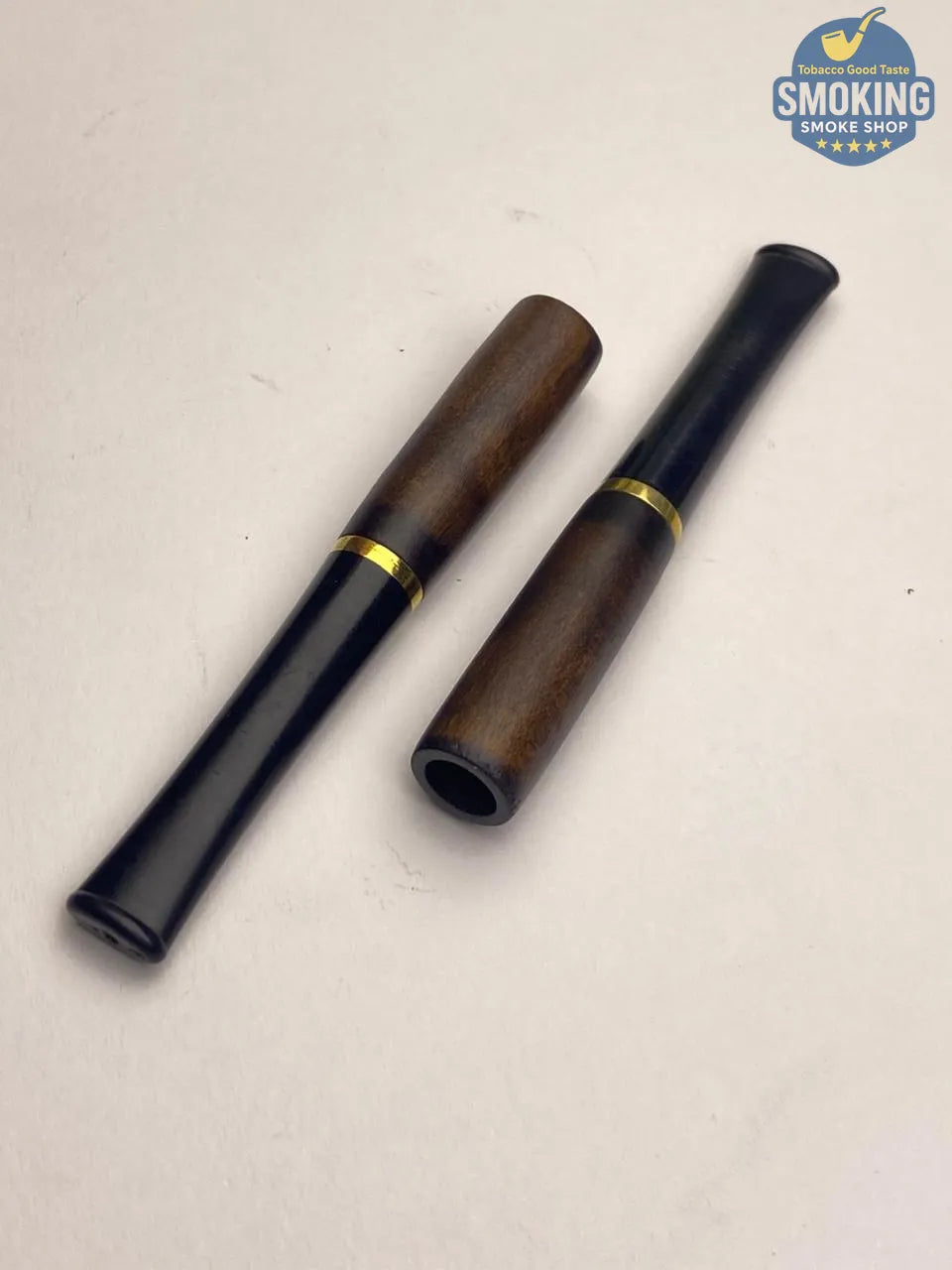 wooden Cigarette Holder مبسم سجاير برأس خشب طبيعي مزخرفة