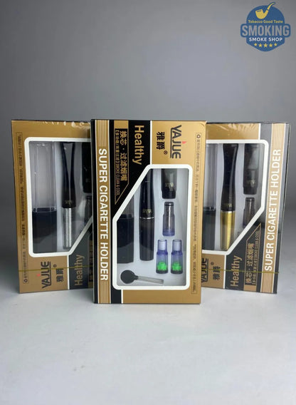 VAJUE Super Cigarette Holder Kit — مبسم وفلتر سجائر فاجوي (سوبر) بمرشح كيميائي قابل للتبديل