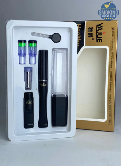 VAJUE Super Cigarette Holder Kit — مبسم وفلتر سجائر فاجوي (سوبر) بمرشح كيميائي قابل للتبديل