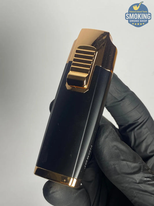 Jobon Triple Jet Torch Lighter with Built-in Cigar Punch — ولاعة جوبون تورش 3 شعلة مع بنش سيجار مدمج