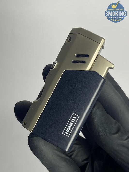 Torch Cigar Lighter w/ Punch & Draw Poker — ولاّعة سيجار تورش مع بانش و«إبرة تهوية» من HONEST
