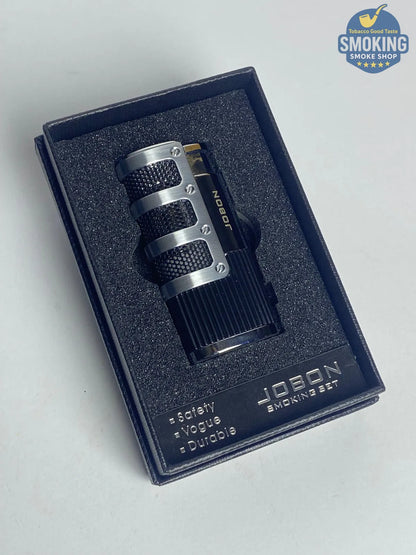 Jobon Armored Triple-Jet Torch Lighter with Built-In Cigar Punch — ولاعة جوبون تربل تورش ببانش سيجار مدمج