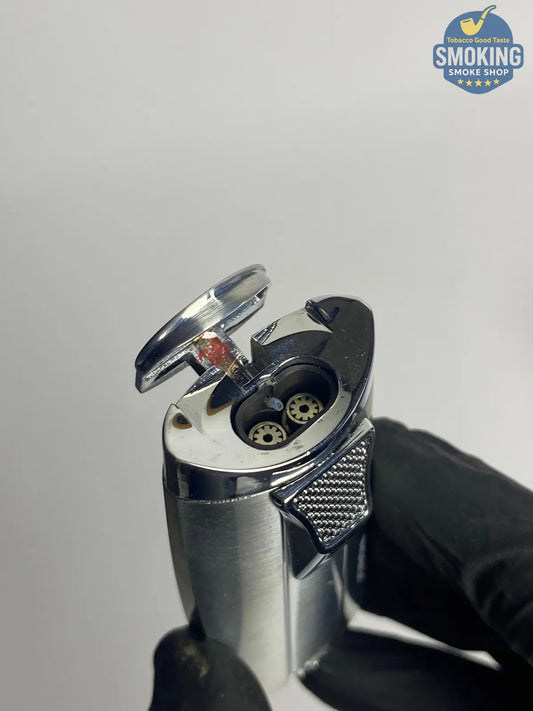 JOBON Dual-Jet Torch Lighter with Built-in Cigar Punch | ولاعة جوبون تورش مزدوجة مع بانشر سيجار مدمج