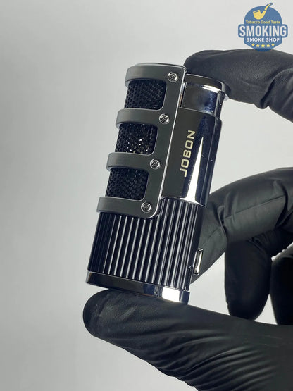 Jobon Armored Triple-Jet Torch Lighter with Built-In Cigar Punch — ولاعة جوبون تربل تورش ببانش سيجار مدمج