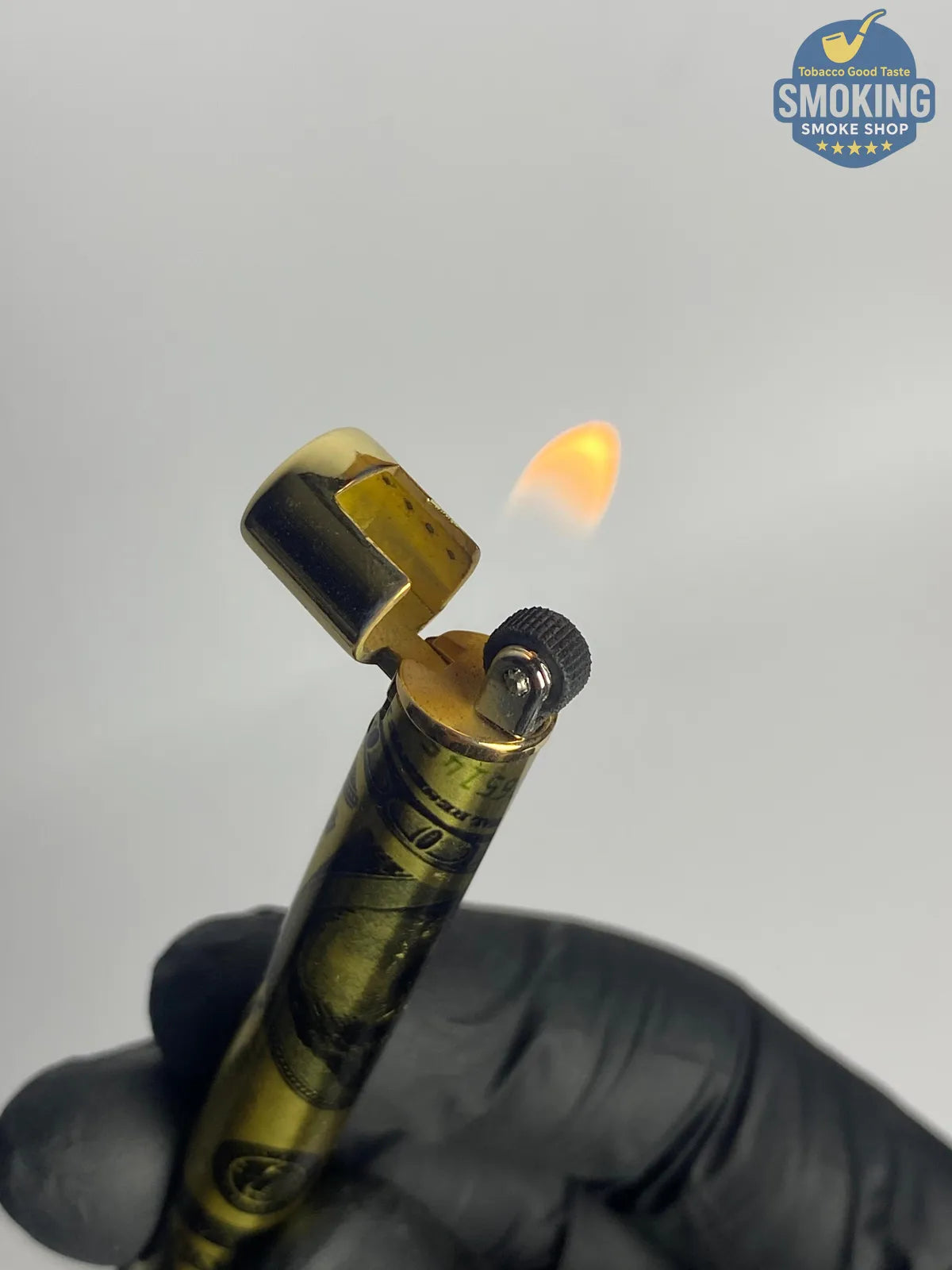 HONEST Slim Soft Flame Flint Lighter — ولاّعة هونِست رفيعة بلهب عادي وآلية حجر (أحمر/ذهبي)
