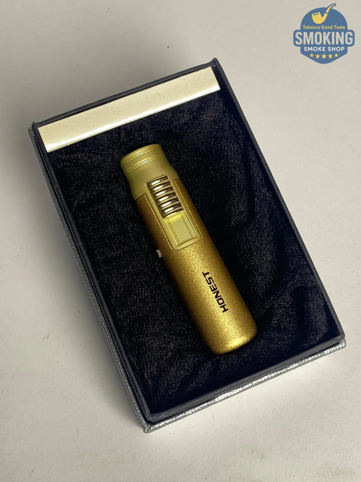 HONEST Single-Jet Torch Lighter – Gold | ولاّعة هونست لهب تورش منفرد – ذهبي