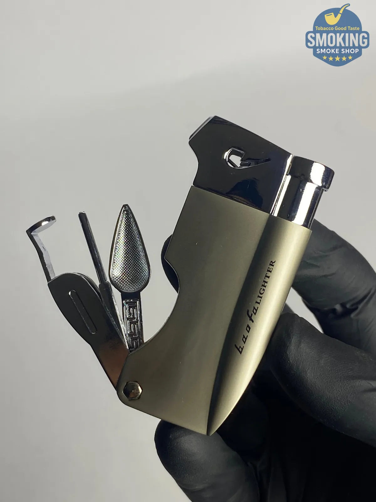 Pipe Lighter (3-in-1 Pipe Tools) — ولاعة بايب بلهب ناعم مع أدوات 3×1
