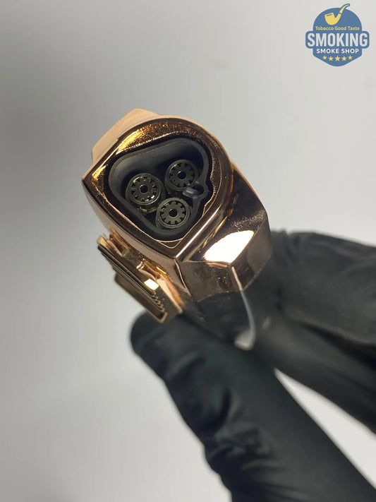 Jobon Triple Jet Torch Lighter with Built-in Cigar Punch — ولاعة جوبون تورش 3 شعلة مع بنش سيجار مدمج