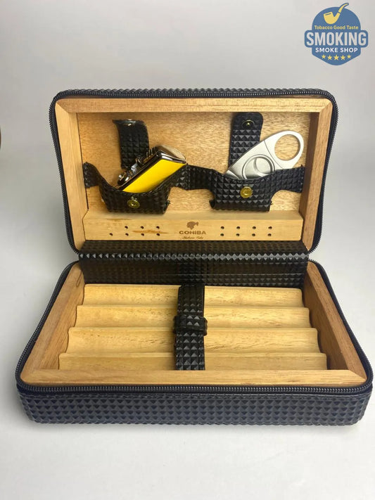 COHIBA Cigar Humidor Travel Case — حقيبة هيوميدور سيجار كوهيبا المحمولة