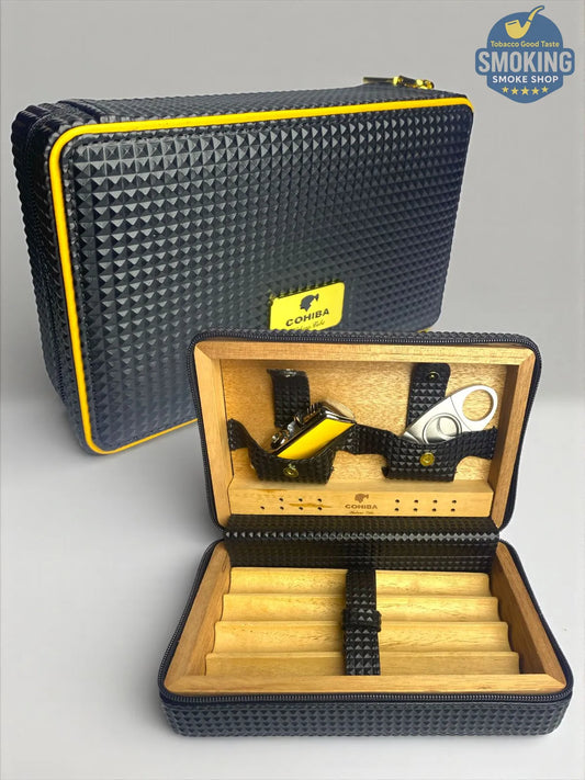 COHIBA Cigar Humidor Travel Case — حقيبة هيوميدور سيجار كوهيبا المحمولة