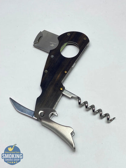 أداة سيجار متعددة الوظائف كوهيبا (قاطع + بنش + فتّاحة) | COHIBA Multi-Tool Cigar Cutter & Punch with Corkscrew